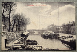 Antik francia város fotó képeslap TOULOUSE  St Sauveur kikötője télen  1918