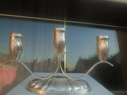 Very Finely Crafted 3-Branch Silver Effect Candle Holder
