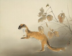 Hashimoto - weasel - blindfold canvas reprint