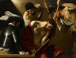 Caravaggio - crown of thorns - blindfold canvas reprint