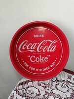 Retro coca-cola metal round tray