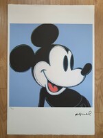 Andy warhol - mickey mouse - leo castelli new york - limited signed lithograph #27/100