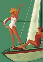 Sailing ladies - wolf benjamin - canvas