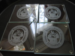 Set of 4 Franziskaner Weissbier Glass Coasters