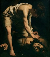 Caravaggio - Dávid és Góliát - vakrámás vászon reprint