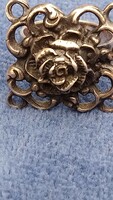 Vintage Rózsát Formázó Ezüst Gyűrű Reprezentatív Kézzel Készűlt Ékszer