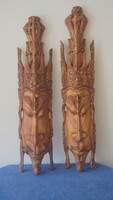 Carved Indonesian wall decoration