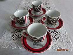 Perfect homme, Italian porcelain coffee cup + saucer, four pieces for sale. He has!