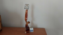 (K) beautiful, unique liquor bottle (unopened, with contents)
