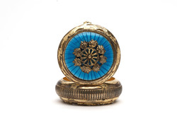 Tűzzománc ezüst szelence pill box.