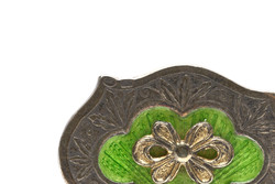 Tűzzománc ezüst szelence pill box