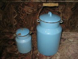 Old milk jugs