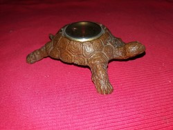 Régi teknősbéka alakú  ritka asztali barométer szép állapotban képek szerint