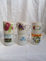 6 Zsolnay porcelain mugs