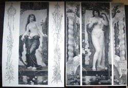 Max svabinsky gesang, weib 2 files from Gerlachs allegorien publication Art Nouveau