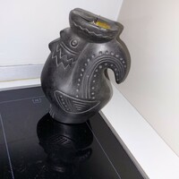 Unique black ceramic candle holder