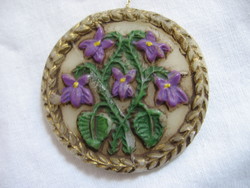 Violet wax ornament, pendant