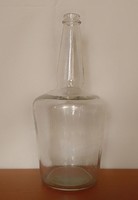 Old Retro Kecskemét Szikrai State Farm Glass Bottle with Label, 2 Liters