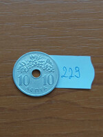 Greek 10 lepta 1959 bern mint, switzerland grape alu. 229.