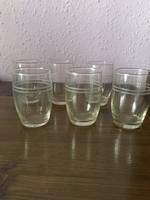 Old glass wine glasses (6 pcs.)