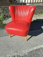 Retro sky leather armchair or mini club chair