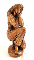 Kligl Sándor - Gondolkodó bronz szobor