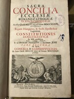 PÉTERFFY (Károly) Carolus: Sacra concilia 10 rézmetszettel!!! 1742!
