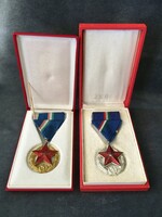 Public safety medal in gold and silver grade box