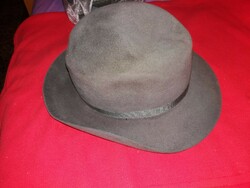 Antik Kalapgyári nyúlszőr férfi kalap szürke kalapszalaggal képek szerint