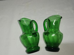 Zöld üveg kancsó (2db karfa)