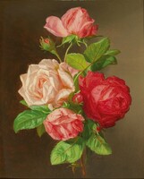 Andreas Lach - Rózsa - vakrámás vászon reprint