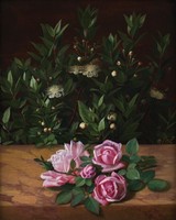 Ottesen - Rózsa és mirtusz - vakrámás vászon reprint