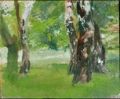 Báró Mednyánszky László (feltehetőleg): Parkrészlet