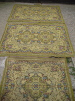 Old folk tablecloth and two bedspreads - three-piece woven set together