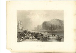 Bartlett, William Henry (1809-1854): The Bloxberg (Gellért-hegy a citadellával). Acélmetszet, papír,