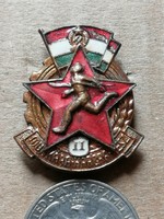 Rákosi - MHK (Munkára Harcra Kész mozgalom) jelvény 1952 II. kategória sorszámos