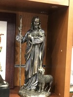 Bronzirozott Jezus szobor