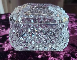Vintage Glass Lid Box Jewelry Organizer
