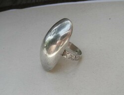 Fényes, sima ezüst design gyűrű
