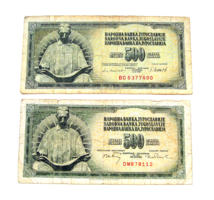 JUGOSZLÁVIA - 500 Dinár – 1970 & 1981 - 2 db-os - bankjegy Lot