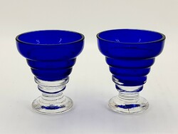 Kék likőrös üveg poharak