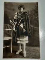 Lady dressed in folk costume, 1920s Rákospalota photographer Béla Borsy