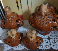 Gallery ceramic turkey family