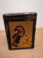 Old metal tea box