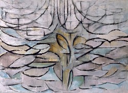 Mondrian - Virágzó almafa - vakrámás vászon reprint
