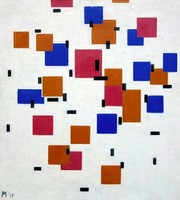 Mondrian - Kompozíció (1917) - vakrámás vászon reprint