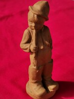 Forest ceramics, ceramic figures, art deco boy ceramic figures, retro antique ceramic figures