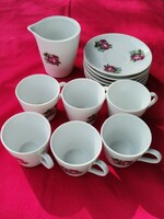 6 Personal porcelain coffee set, antique gift coffee cup, retro coffee set, unique gifts