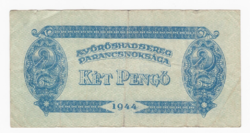 A Vöröshadsereg Parancsnoksága Két Pengő bankjegy