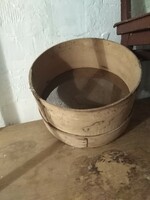 Old wooden frame flour sieve